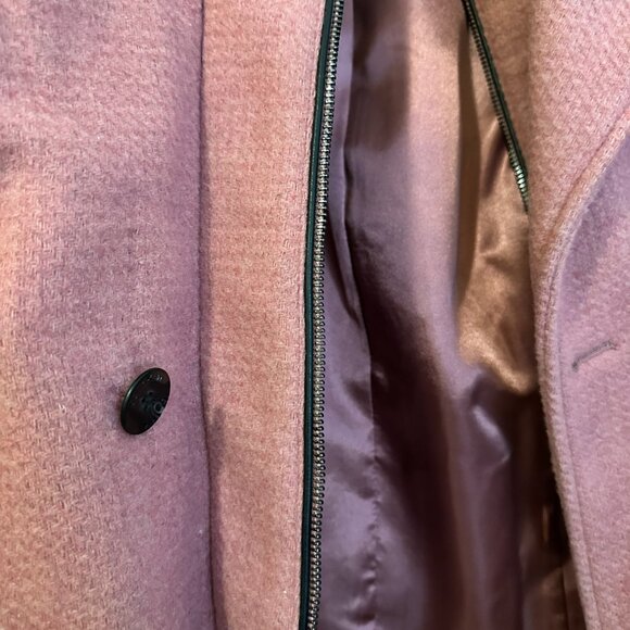 CALVIN KLEIN WOMEN'S WOOL BLEND COAT JACKET PINK - Picture 5 of 15